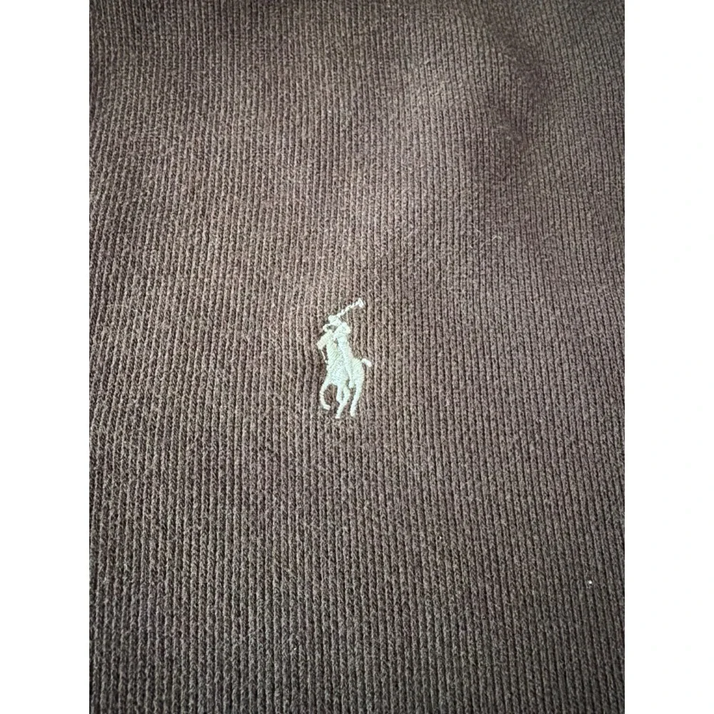 Polo Ralph Lauren Quarter Zip‎ Pullover Brown Cotton Mens 2XB Big Sweater